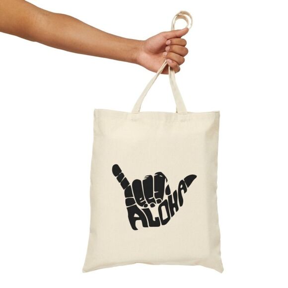 Aloha Hang Loose Hawaii Canvas Tote - Picture 2 of 7